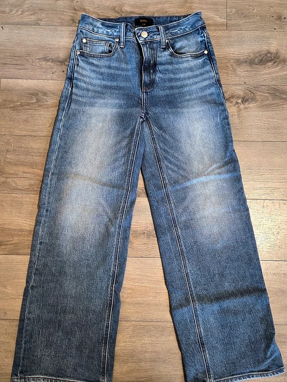 Quince Bella Stretch Relaxed Jean Wide Leg Waist 25